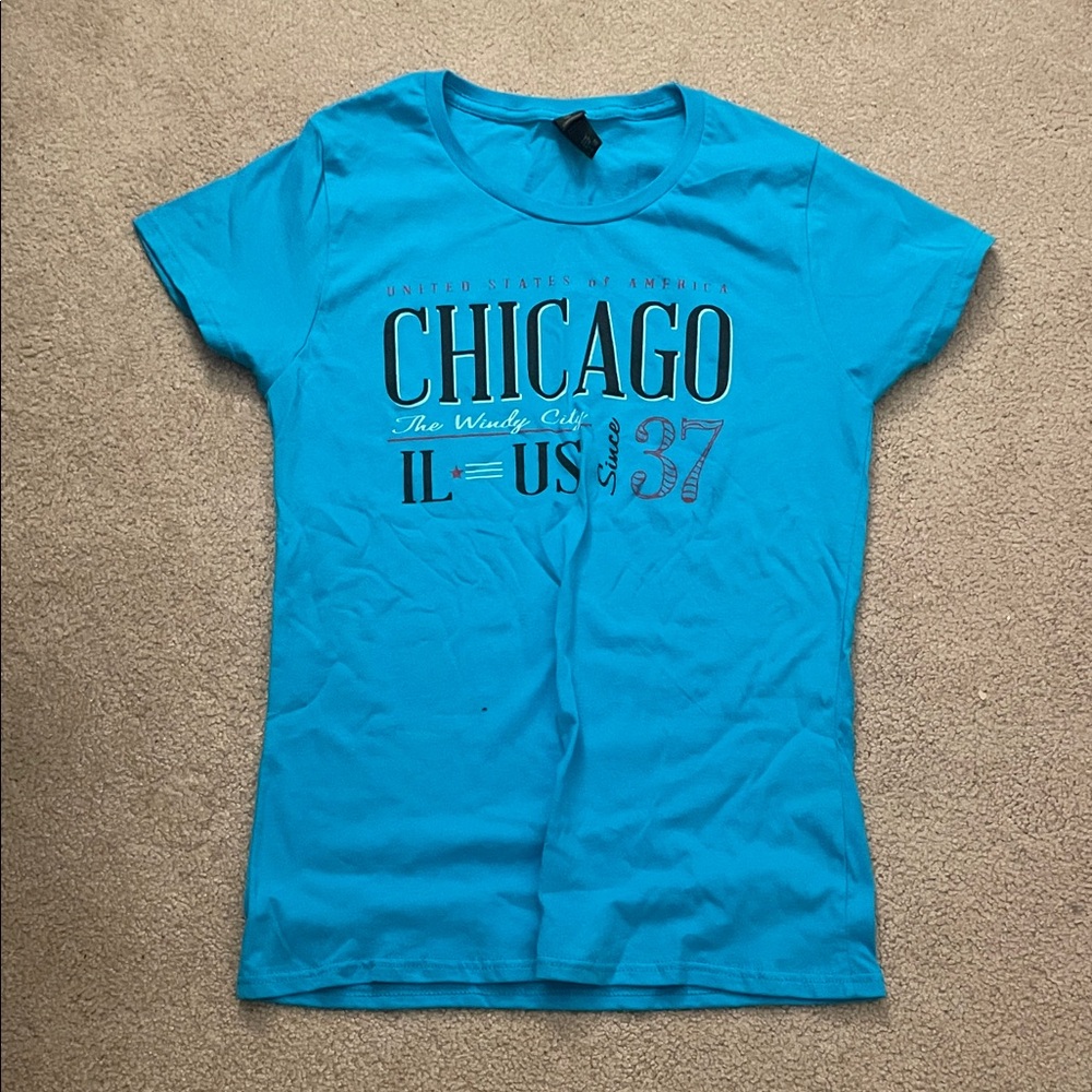Blue Chicago Graphic Women's T-Shirt
